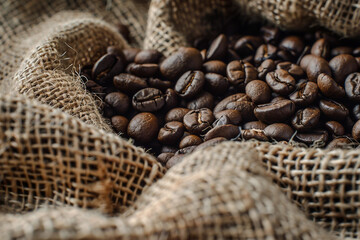 Freshly roasted coffee beans made generative AI