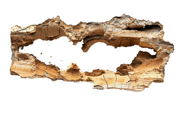 Affected Area: Termite Damage Hole in Wall Isolated on Transparent Background
