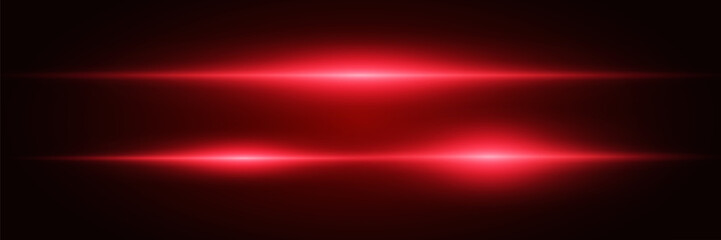 Abstract digital energy effect. Glowing red laser lines. Vector.