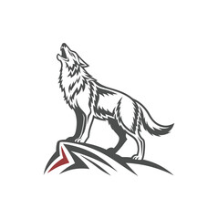 Lone Wolf Head Logo Template Strong and Independent Brand Identity