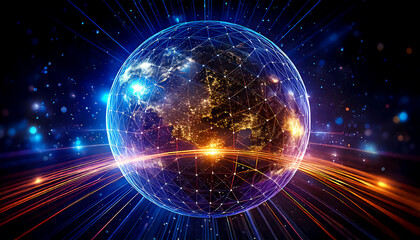 Worldwide internet technologies connects to the web, data exchange, collection and automation, enhances efficiency, reducing costs and improving decision