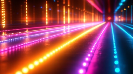 Obraz premium Creating a neon-infused seamless pattern of light reflections in marseille high fidelity artistic design