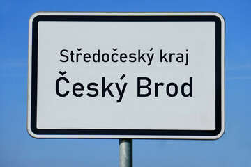 Ortsschild Středočeský kraj Český Brod