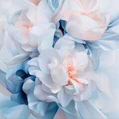 Obraz premium Delicate pastel floral bouquet, soft light, artistic rendering