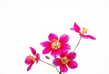 Obraz premium A single, vibrant flower blossoms against a pure white backdrop, fresh, white background