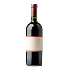 a bottle of wine with a blank label