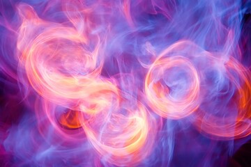 Fototapeta premium Swirling pink, blue smoke art