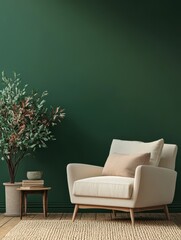 A cozy chair arrangement with a simple neutral color palette