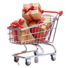 shopping cart with gifts