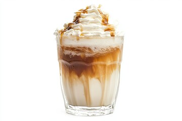 Delicious Caramel Latte Iced Coffee Drink Whipped Cream Sweet Dessert Beverage Refreshing Cool Summer Treat Tasty Cafe Menu Item Cold Coffee Luxury   