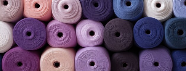 Discover an array of fabric rolls in various colors and sizes, perfect for bringing your creative ideas to life in a fabric shop.
