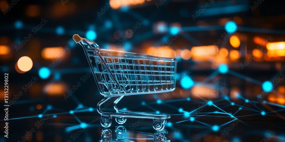 Poster the cart is surrounded by a web of lines