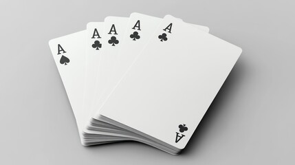 Obraz premium Four aces, playing cards, close-up.