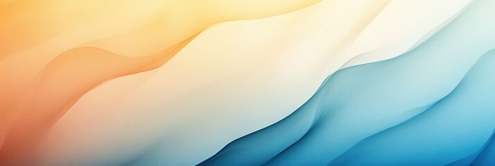 Soft gradient background with gentle waves of blue, orange, and yellow colors, creating an elegant and modern banner design