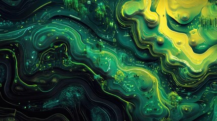 World Rivers Day high tech data concept