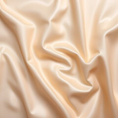 Fototapeta premium Elegantly wrinkled champagne fabric with soft shimmer