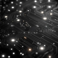 High fidelity marseille digital artwork seamless circuit design in a futuristic urban environment