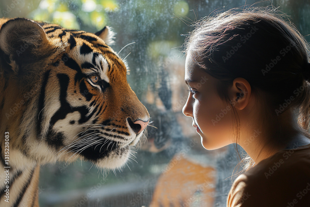 Poster small visitor at a zoo generative ai image