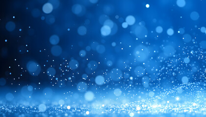 Magic shining blue dust. Christmas background. Powder dust light PNG. Fine, shiny dust bokeh particles fall off slightly. Fantastic shimmer effect. PNG, low-poly. with white shades