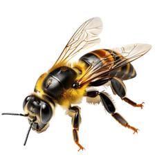Bee Isolated on Transparent Background, PNG