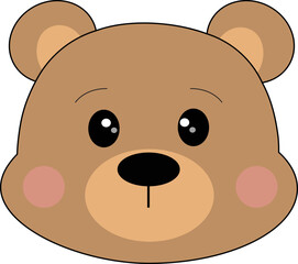 Cute Teddy Bear Vector, Hand-drawn Bear, Teddy Bear Character, Valentine Bear Vector