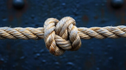 Fototapeta premium Close-up of a sturdy rope knot