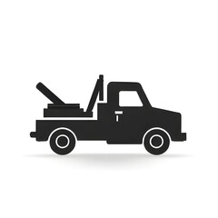 Naklejka premium Minimalist Tow Truck Silhouette