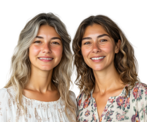 Friendly smiles portrait neutral isolated on transparent background, png