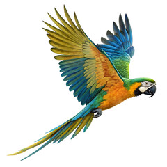 Fototapeta premium blue and yellow macaw isolated