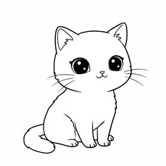 Adorable Kawaii Animal Vector Arts For Coloring Book