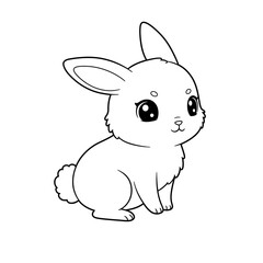 Adorable Kawaii Animal Vector Arts For Coloring Book