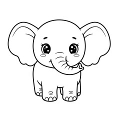 Adorable Kawaii Animal Vector Arts For Coloring Book