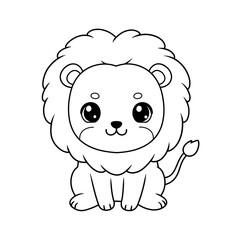 Adorable Kawaii Animal Vector Arts For Coloring Book