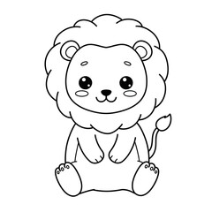 Adorable Kawaii Animal Vector Arts For Coloring Book
