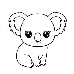 Adorable Kawaii Animal Vector Arts For Coloring Book
