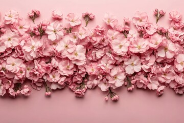 A colorful array of gentle pink petals, producing a sumptuous, romantic atmosphere ideal for spring visuals