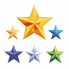 Obraz premium Futuristic 3D Star Shape 