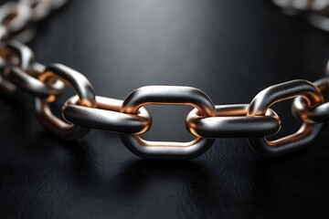 Obraz premium Intricate Metal Chain, Industrial Strength