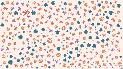 SEAMLESS HAND DRAWN DOODLE BLOB SHAPES PATTERN TEXTURE COLORFUL TEMPLATE ABSTRACT BACKGROUND TRENDY DESIGN VECTOR	