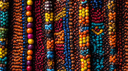 abstract background of colorful beads