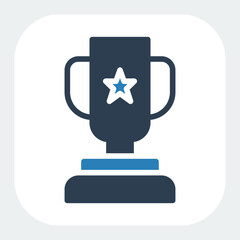 trophy icon in glyph style