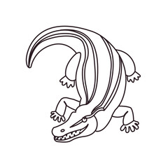 alligator crocodile emoji animal illustration vector