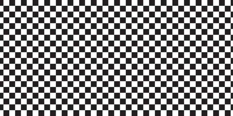 Black and white checker pattern vector illustration. Abstract checkered chessboard or checkerboard for game, grid with geometric square shape, race or rally flag and mosaic floor tile.