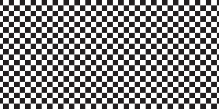 Black and white checker pattern vector illustration. Abstract checkered chessboard or checkerboard for game, grid with geometric square shape, race or rally flag and mosaic floor tile.