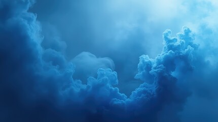 Fototapeta premium Image features dramatic smoke textures with a white background