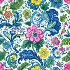 Crafting a vibrant paisley design digital art urban environment close-up view bold shades of high fidelity