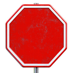 Stop sign isolated on transparent background