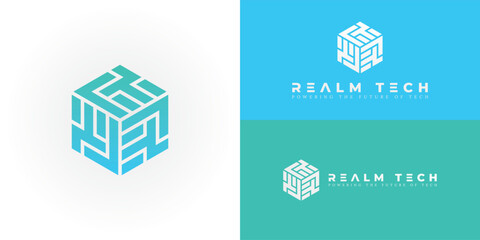 The ingeniously crafted logo uniquely embodies the initials RT through a striking geometric hexagon emblem, perfectly designed for businesses in the Technology and Software sectors.