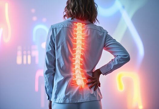 Spinal Column Pain Anatomy Medical Illustration