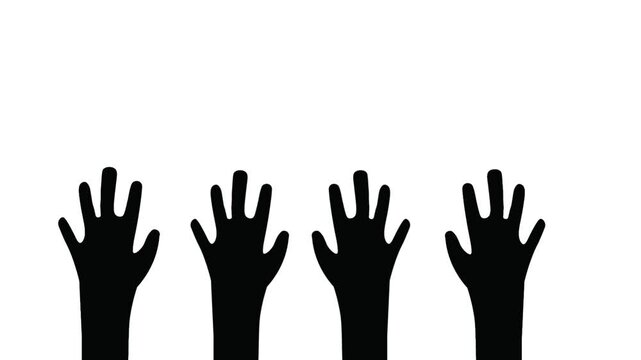 Hands reaching out animation video illustration suitable to your hands video and more